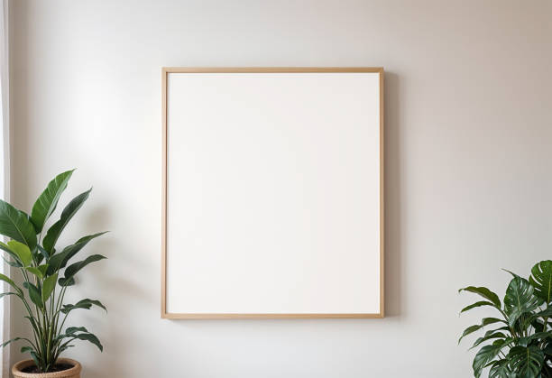 istock Frame Interior Wall Art Poster Room Mockup 2158133582