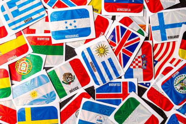 istock Different international country flag stickers 2158134843