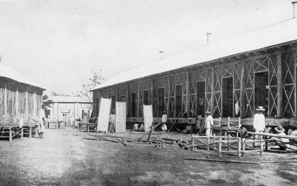 istock Antique photograph of Philippines during the Spanish American War, Manila Penitentiary 2158138932