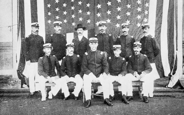 Antique photograph of Philippines during the Spanish American War, 2nd Oregon Volunteer Infantry