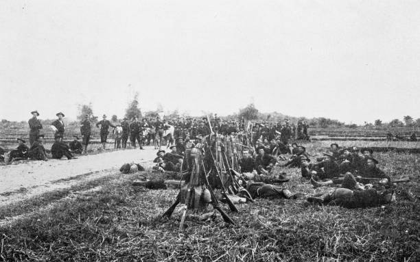 istock Antique photograph of Philippines during the Spanish American War 2158140715
