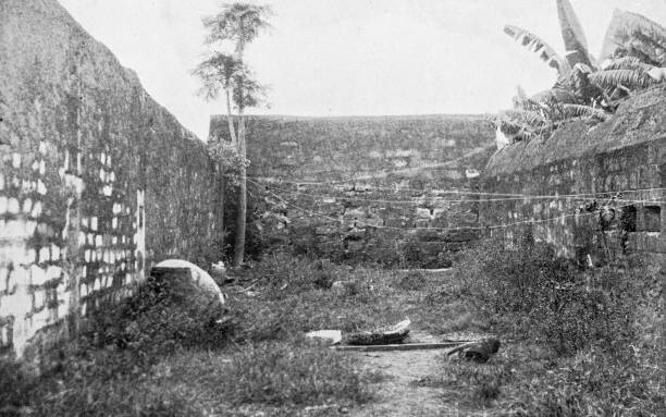 istock Antique photograph of Philippines during the Spanish American War, Execution Chamber in Wyoming barraks 2158141086