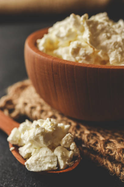 istock Natural cottage cheese. Natural dairy products 2158143910