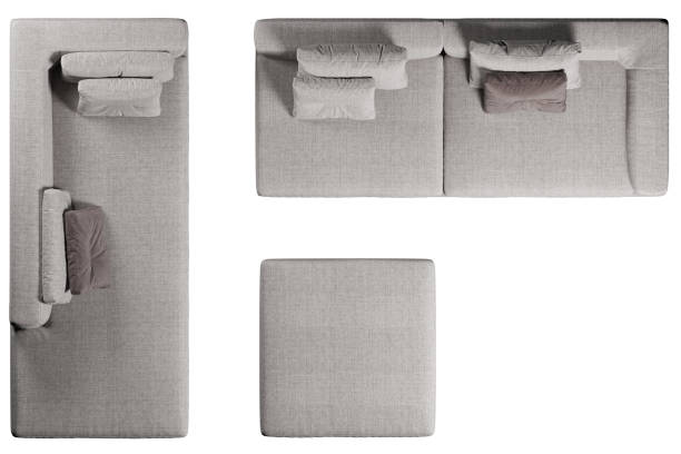 istock Top view of modular sofa with cushions 2158145804