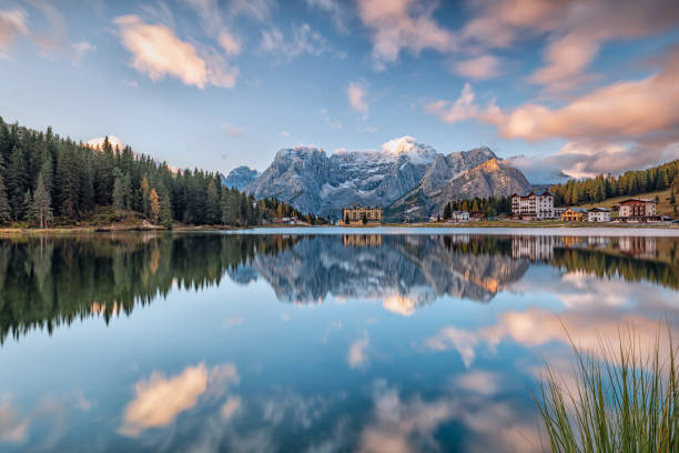 istock Sunrise at Lake Misurina 2158148309