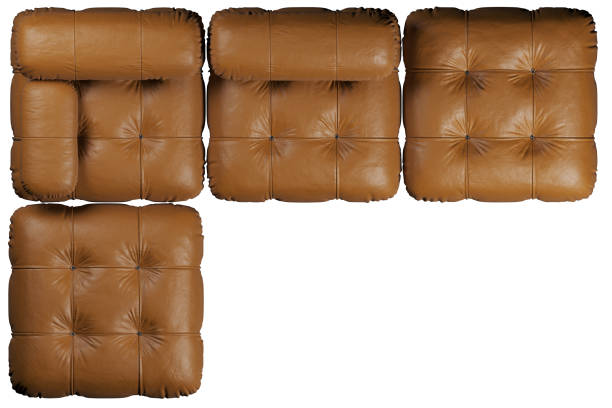 Capitone checkered coach leather