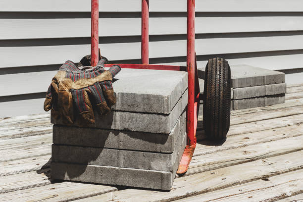 istock Hand Truck Or Dolly And Cement Blocks 2158152718
