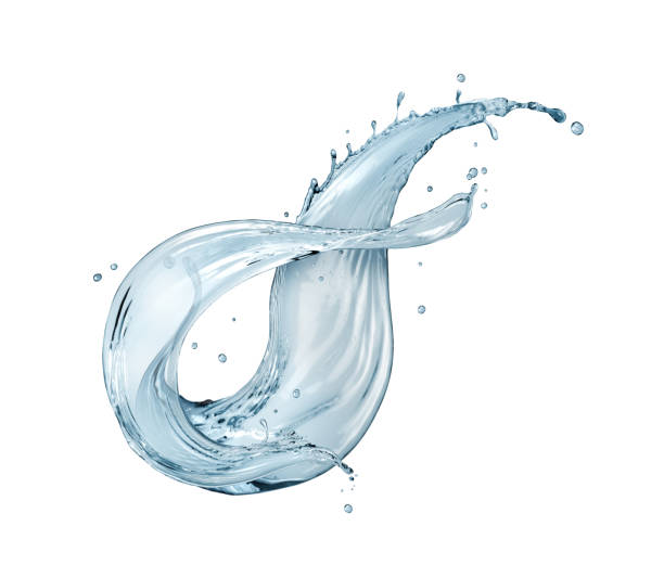 istock Beautiful water splashes close up isolated on a white background 2158153049