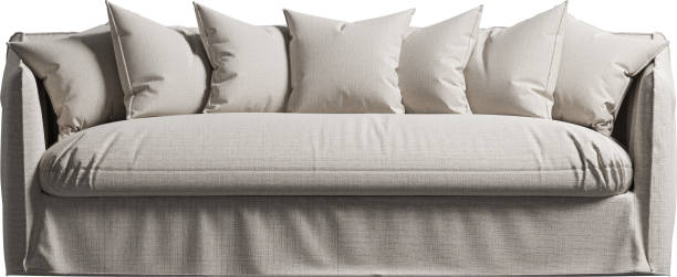 istock Front view of sofa with cushions 2158154219