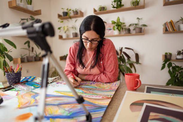 istock Artist Sketching with Colored Pencils 2158159150