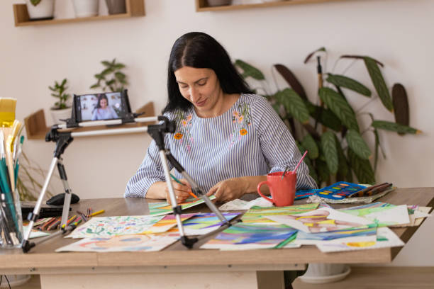 istock Artist Sketching with Pencils and Watercolors 2158159623