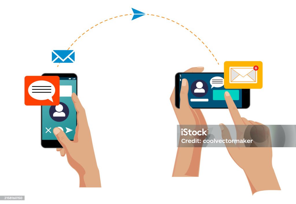 Directive Message Set Of Direct Message Process Concept Eps Vector Stock Illustration ...