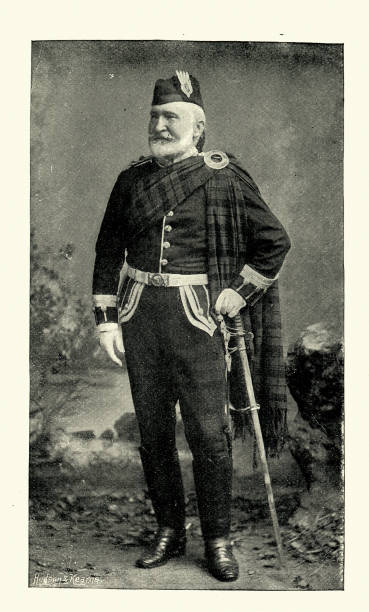 istock British Army volunteer soldiers, Colonel 1st Sutherland Highlanders, Victorian military history, 1890s, 19th Century 2158161157