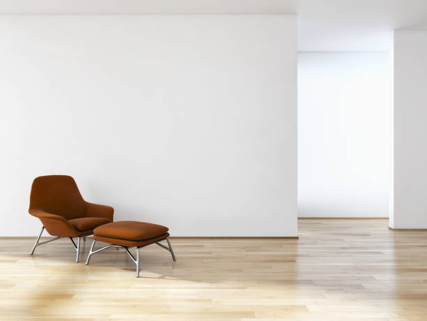 istock Large luxury modern bright interiors Living room mockup illustration 3D rendering image 2158165080