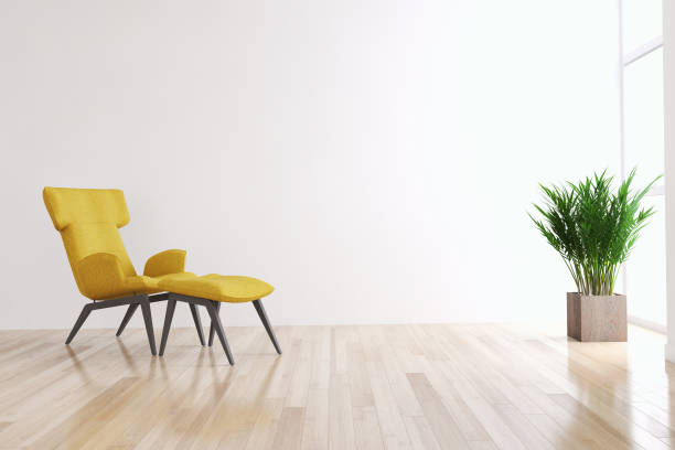 istock Large luxury modern bright interiors Living room mockup illustration 3D rendering image 2158166607