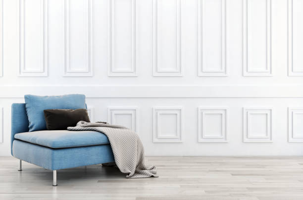 istock Large luxury modern bright interiors Living room mockup illustration 3D rendering image 2158166634