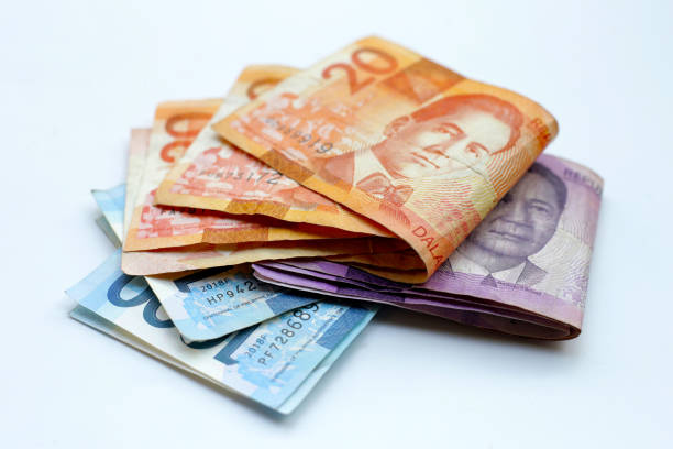 istock Philippine money, Banknotes on white background. 2158167750