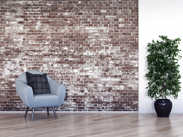 istock Large luxury modern bright interiors Living room mockup illustration 3D rendering image 2158168151