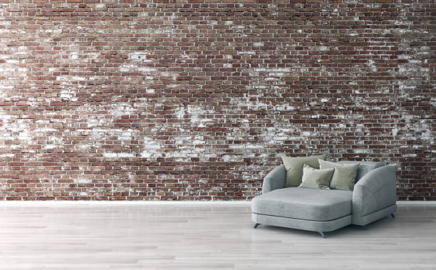istock Large luxury modern bright interiors Living room mockup illustration 3D rendering image 2158168980