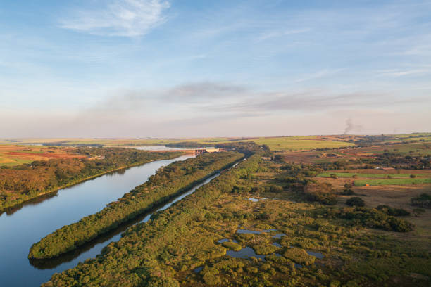 istock Tiete River seen from above on a sunny afternoon 2158169526