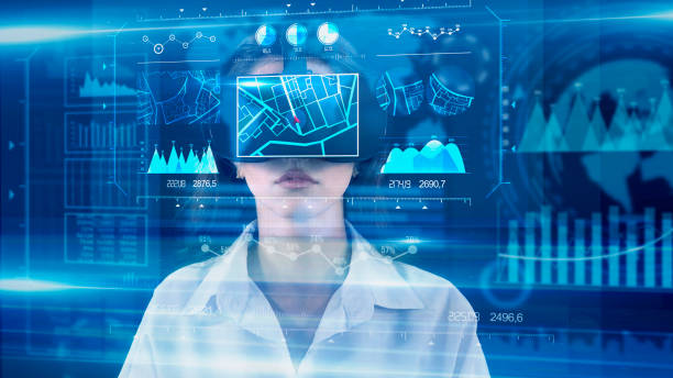 istock Globe - Navigation Equipment, Navigation city map GPS Navigation. Futuristic concept. 2158171186