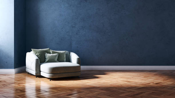 istock Large luxury modern bright interiors Living room mockup illustration 3D rendering image 2158171981