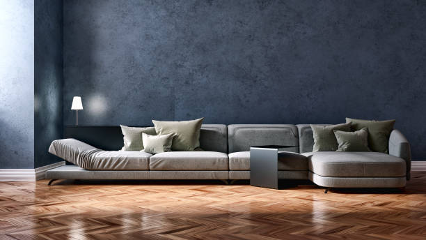 istock Large luxury modern bright interiors Living room mockup illustration 3D rendering image 2158171996