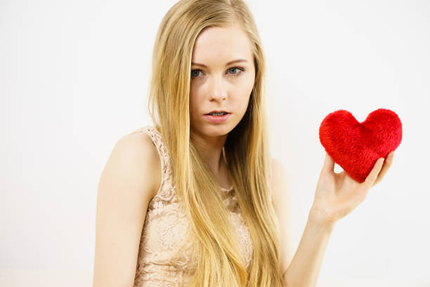istock Sad woman on Valentines day 2158175197