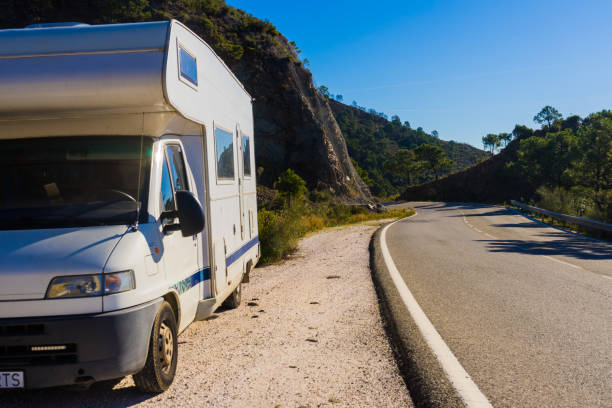 istock Caravan on roadside in mountains, Andalucia. 2158175621