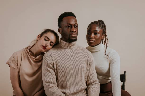 istock Diverse nude turtleneck fashion, Winter aesthetic 2158176471