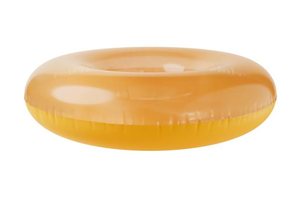 istock Yellow swim ring on isolated background. 3d render. 2158177050