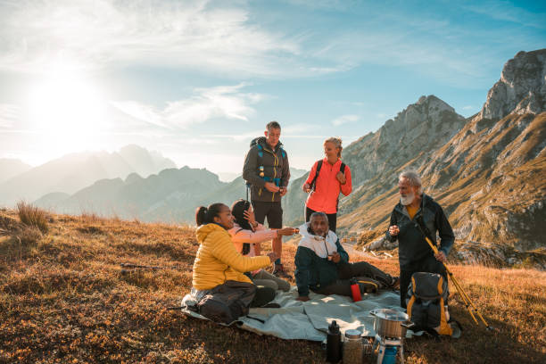 istock Diverse Group of Friends Taking a Break with Hot Drinks 2158178982