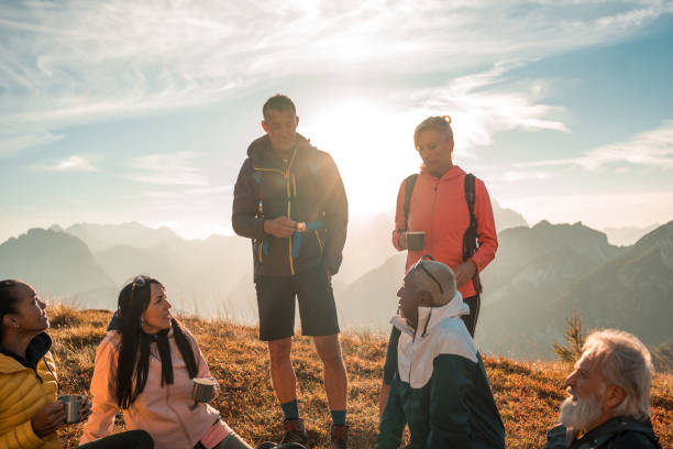 istock Diverse Group of Friends Taking a Break with Hot Drinks 2158178998