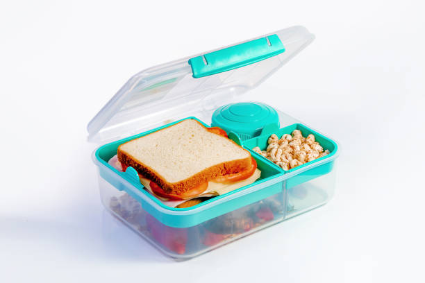 Fast food, basket with sandwiches, soda and french fries