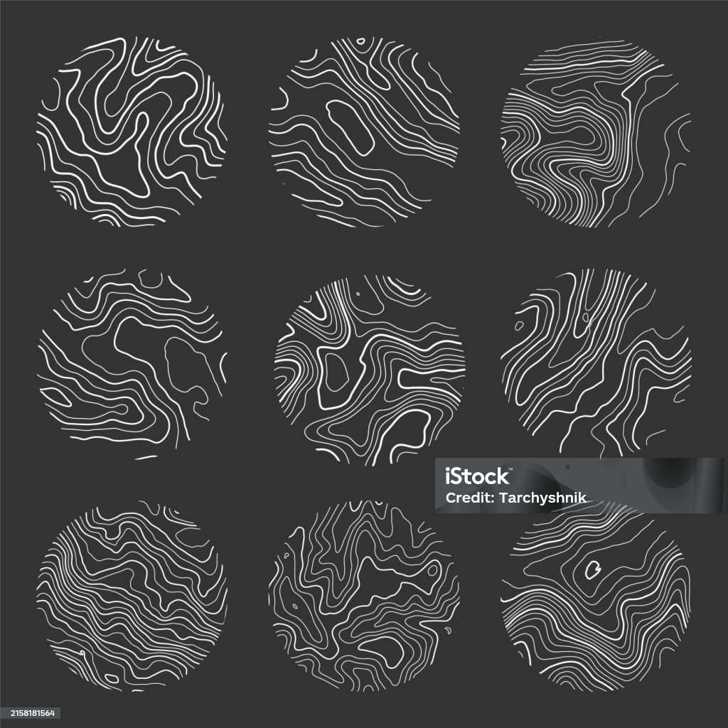 Standard Line Geography Topographic Map With Contour Lines Geographic Terrain Grid Relief ...