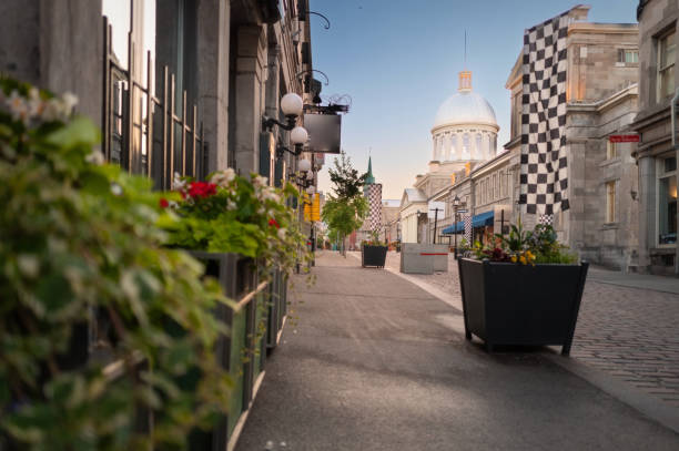 istock Old Montreal Decorated for Upcoming racing Automobile Race. 2158182349
