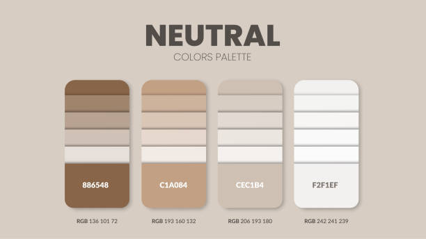 istock Color palette in a Neutrals colour theme collections. Color scheme or colors chart template. Color combination set of RGB, HSL and HEX codes. Color swatch for art, fashion, home design, or web design. 2158186627