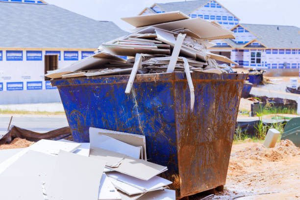 istock Plasterboard drywall chunks remains were into a container for construction waste 2158187685