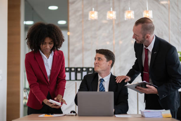 istock Diverse business team working together at office desk, Concept of teamwork 2158189260