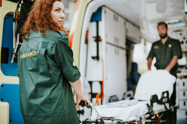 istock Paramedics at work with an ambulance 2158189283