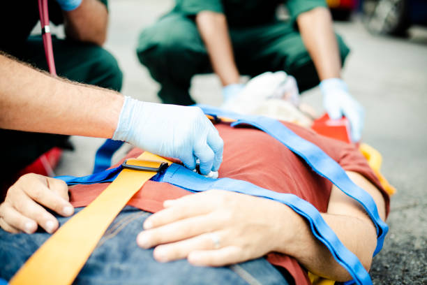 istock Paramedic team rescuing a critical patient 2158189394