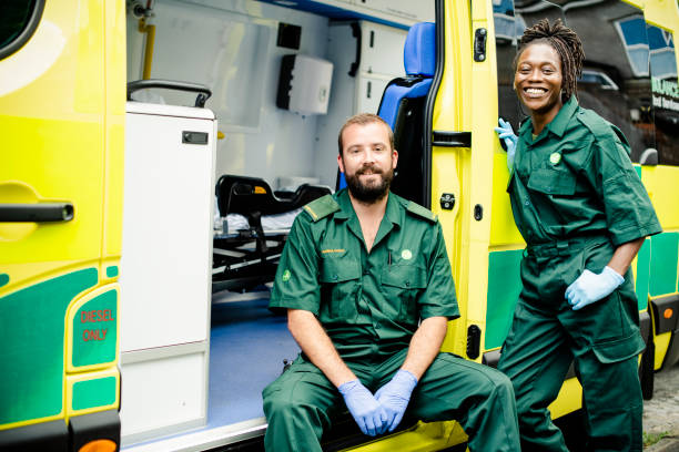 istock Paramedics team with an ambulance 2158189450
