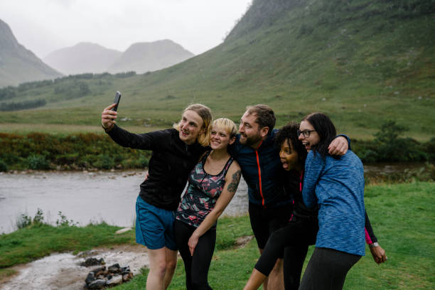 istock Group of athletes taking a selfie in the nature 2158193802