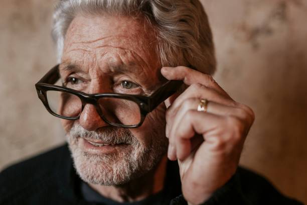 istock Happy grandfather wearing trendy glasses 2158194728