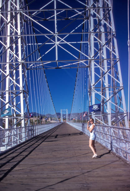 Royal Gorge Bridge - Posing at the Bridge - 1975. Scanned from Kodachrome II slide.