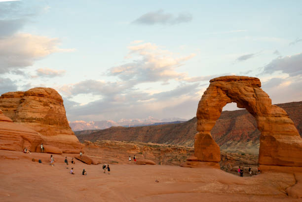 Arches national Park, Utah, June 9th, 2024: Tourists visiting \