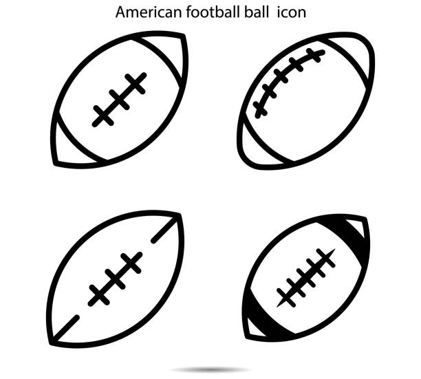 stockillustraties, clipart, cartoons en iconen met american football ball icon vector illustration graphic on background - american football
