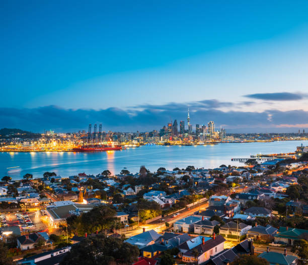 istock Auckland City Skyline after Sunset. 2158200487