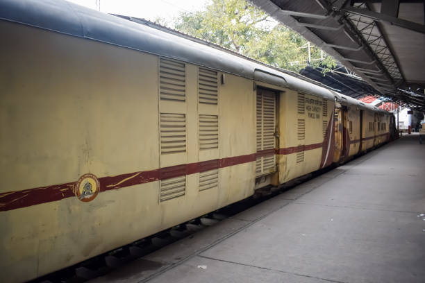 istock Amritsar, India, June 03 2024 - Indian railway train at Amritsar railway station platform during morning time, Colourful train at Amritsar, Punjab railway station 2158201627