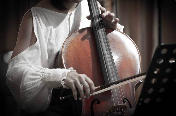istock A young musician plays the cello beautifully. 2158204242